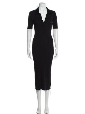 caroline constas ribbed knit midi dress caroline constas New Solid Russet Orange Brown Knit Tank Midi Dress Medium